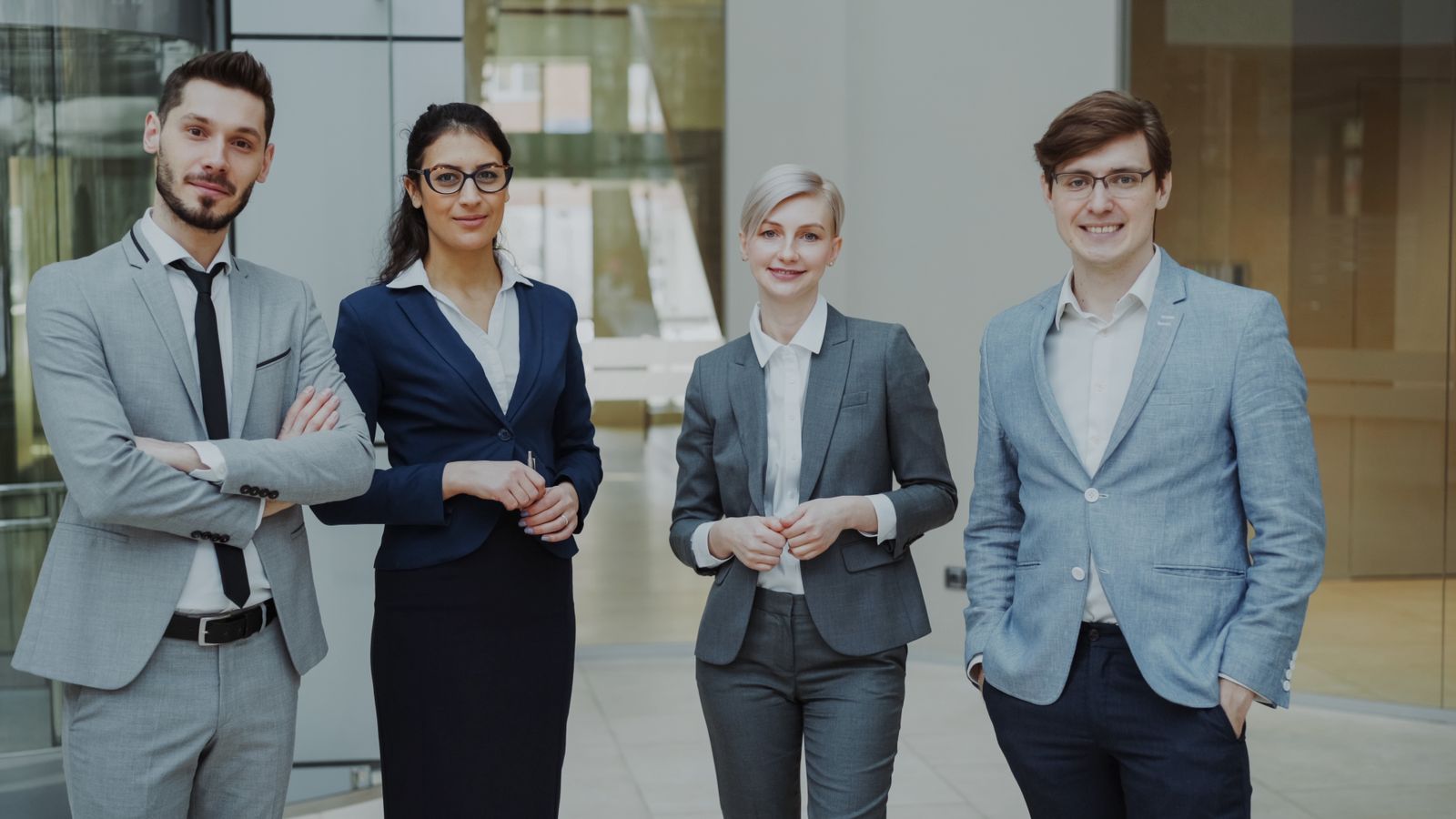 Biometrics professionals in a corporate office
